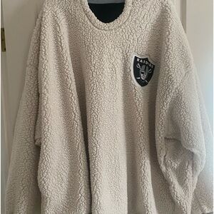 NFL RAIDERS reversible Sherpa hooded pull over